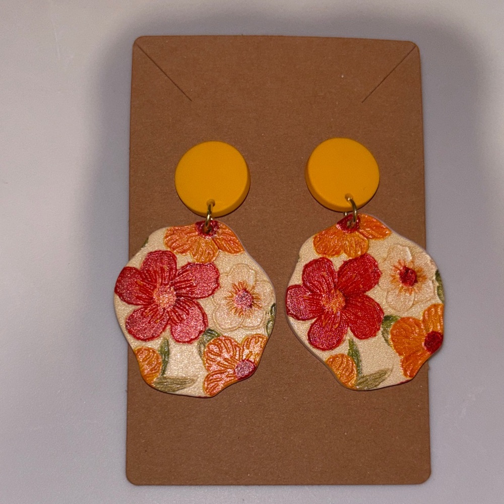 Fashion Jewelry Vibrant Floral Earrings